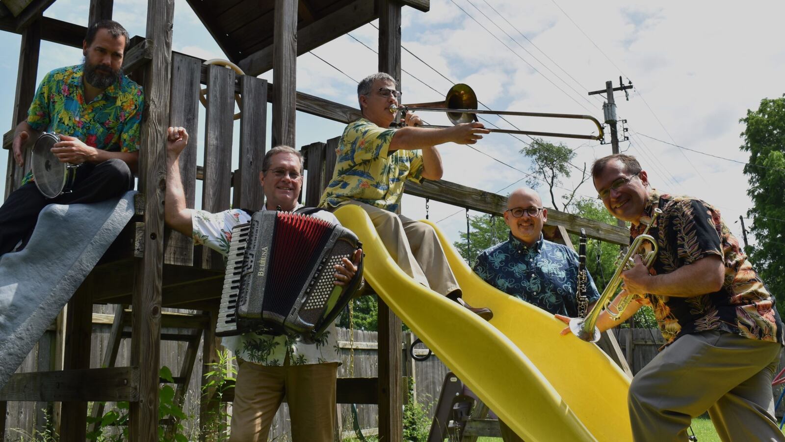 The Collaboratory presents the sixth installment of Dayton Porchfest in Historic St. Anne’s Hill on Saturday, Aug. 19 with outdoor performances by Phil’s Big Azz Brass Band, the Flying Klezmerians (pictured), Dayton Salsa Project, Good Time Accordion Guys, Harold Hensley, K. Carter, Kyleen Downes, Nasty Bingo and more than 40 others.