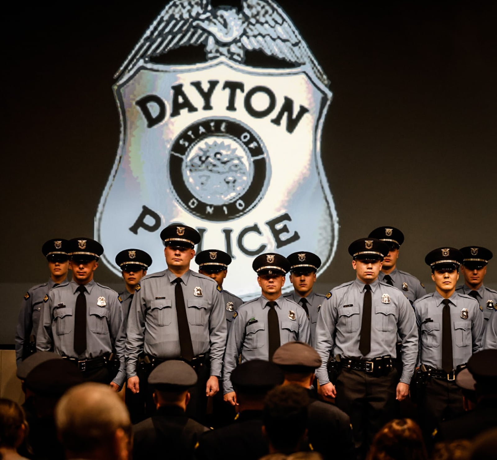 The Dayton police 114th recruit class graduation was held Friday November 17, 2023 at Sinclair Collage. Fifteen recruits graduated. JIM NOELKER/STAFF