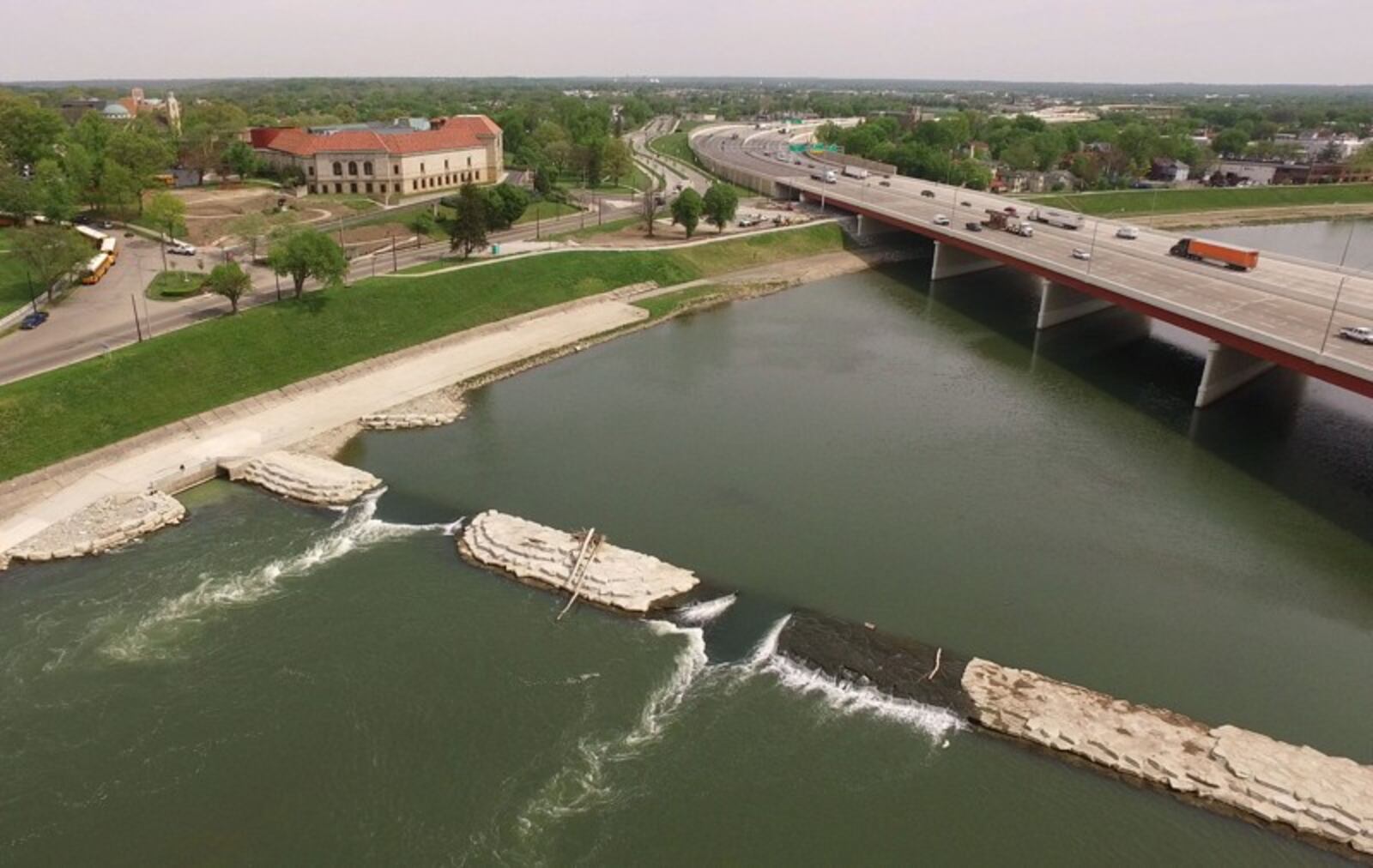 An aerial shot of the RiverScape River Run. STAFF