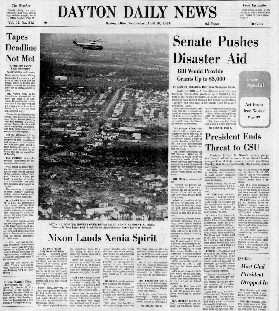 Xenia tornado 1974 DDN pages