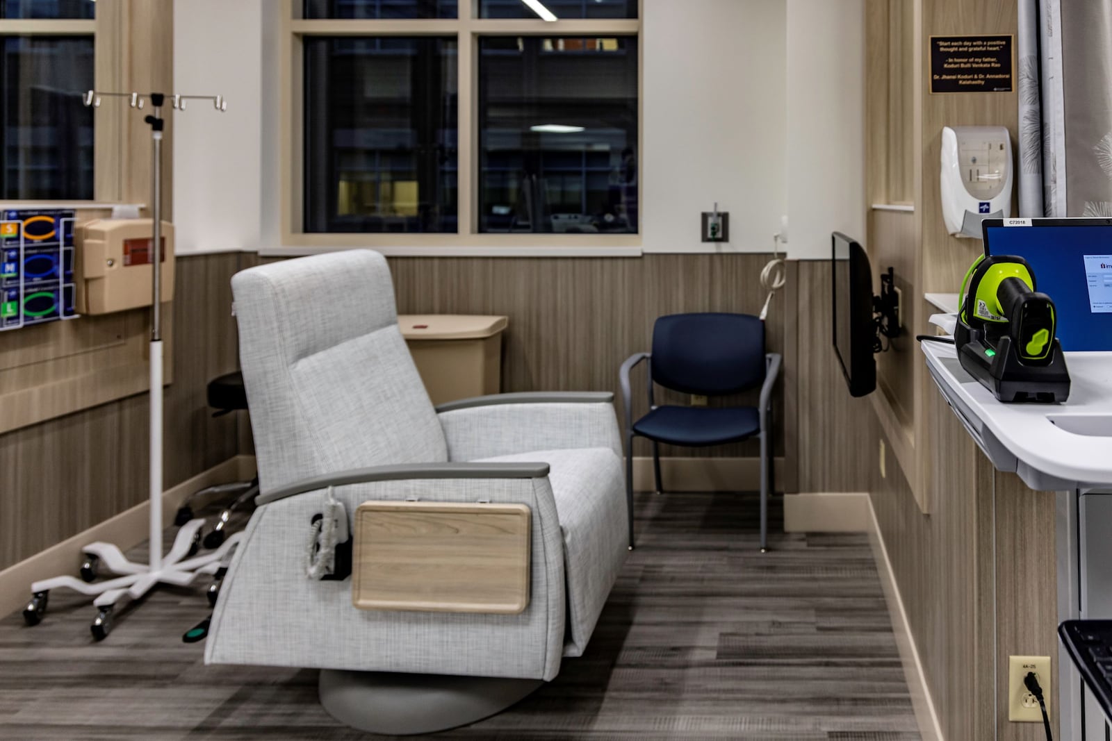 An infusion bay at the newly expanded Comprehensive Cancer Center at Miami Valley Hospital South. CONTRIBUTED