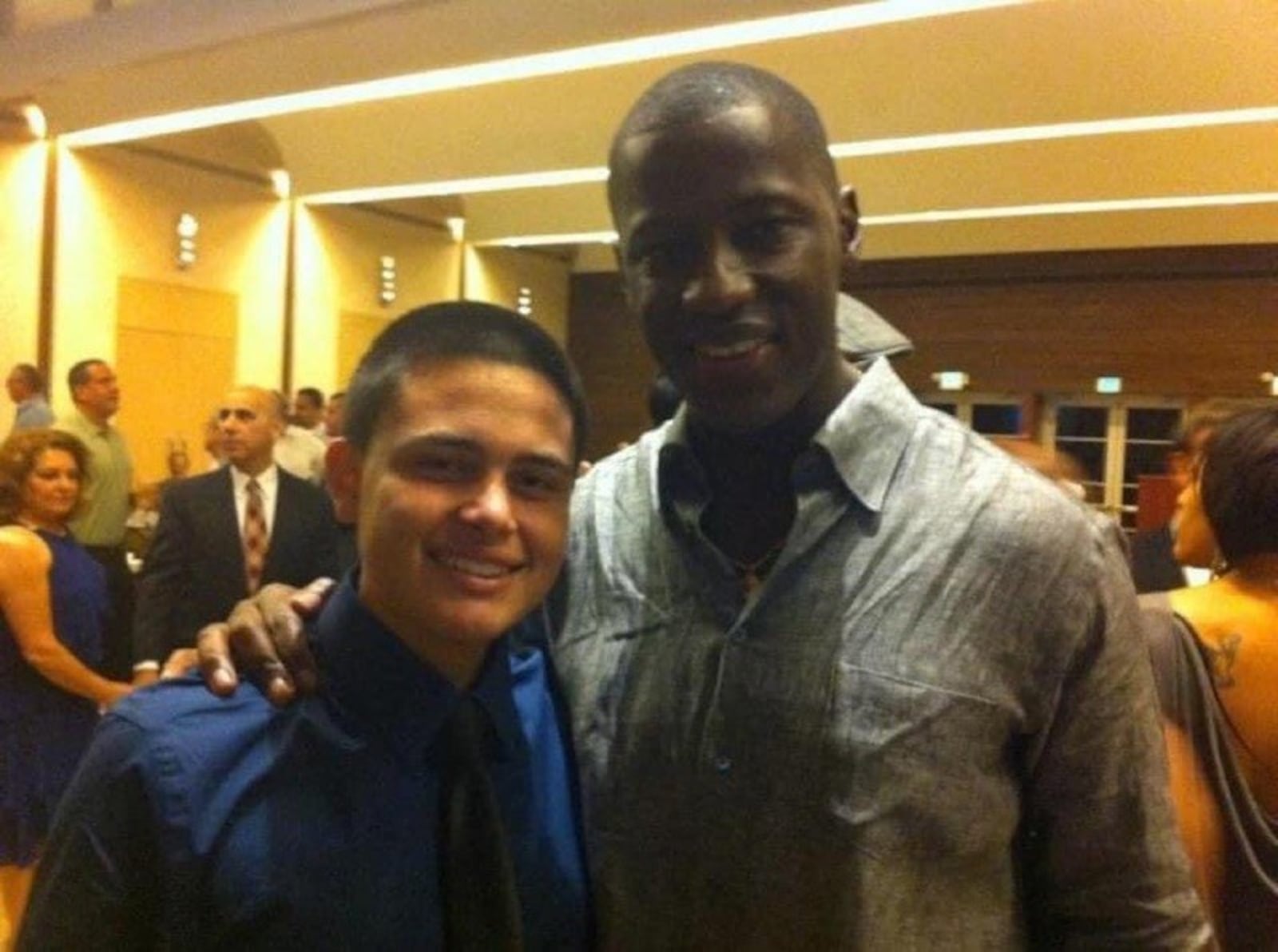 A  young Chris Cabrera with Anthony Grant. CONTRIBUTED