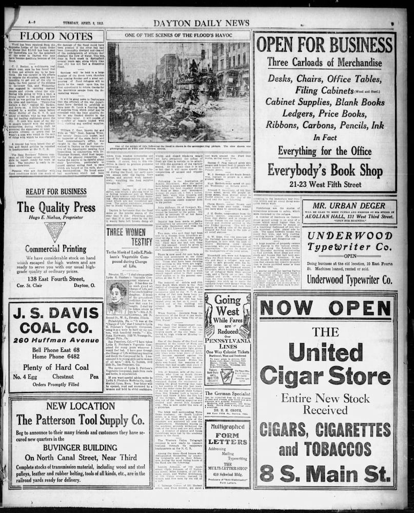 Dayton history pages 1913 Flood