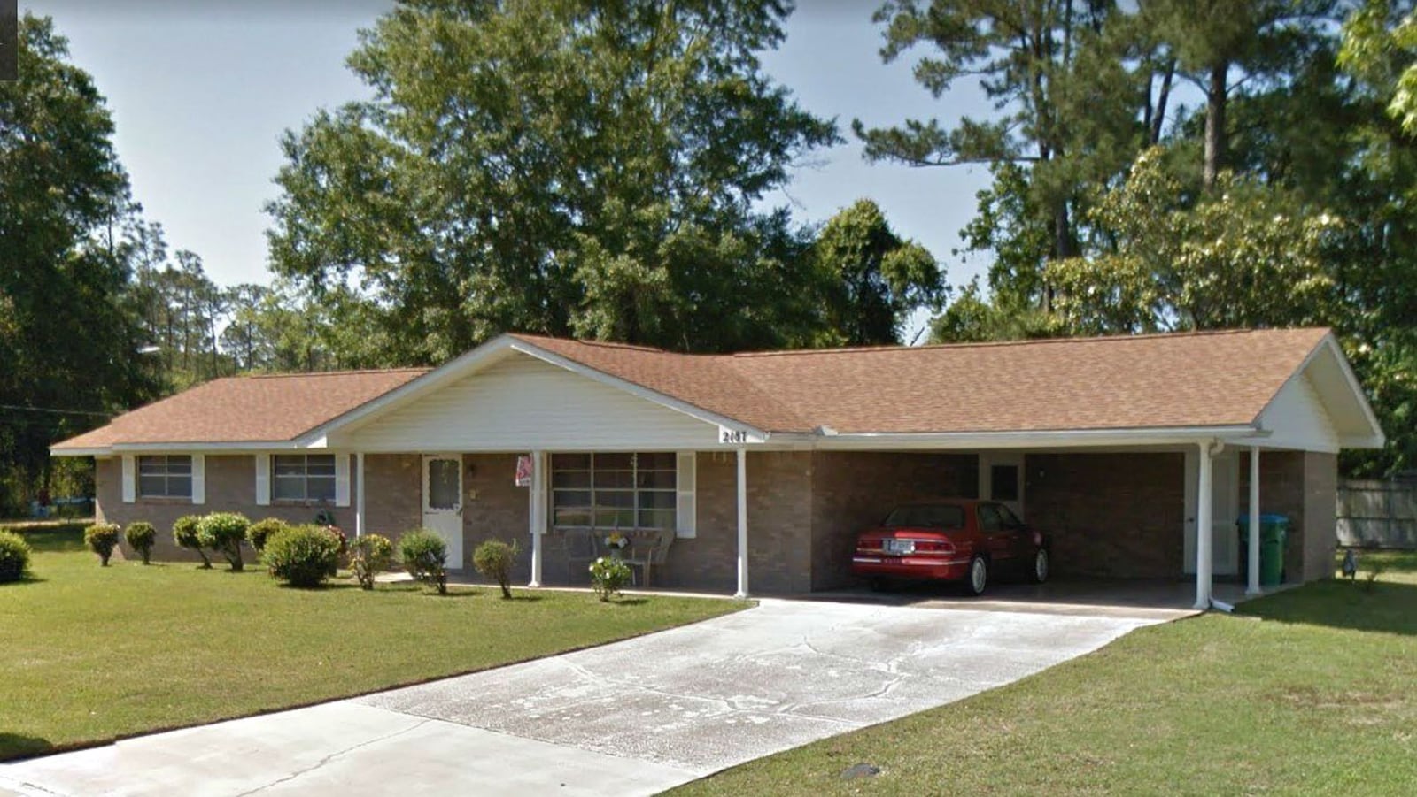 Pictured in a May 2013 Street View image is the Biloxi, Miss., home where 16-year-old Madison Harris was shot and killed Monday, Feb. 24, 2020. Five teens ages 15 to 17 have been charged with capital murder in her death, which police say occurred during a botched marijuana robbery.