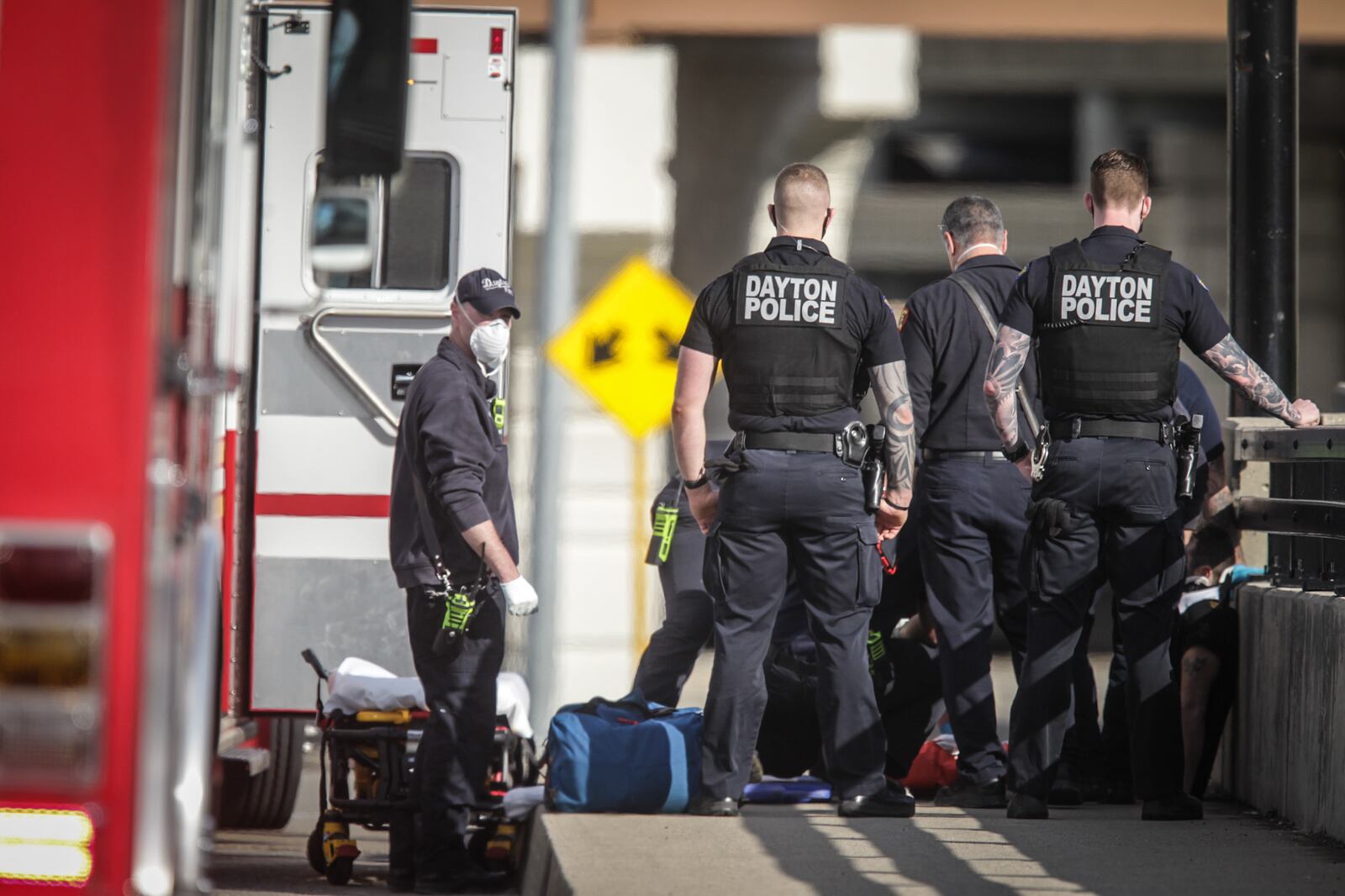 A pedestrian who was hit Monday evening on the Salem Avenue Bridge in Dayton reportedly admitted that he made a false 911 call an hour earlier about seeing a man jump from the Third Street Bridge in Dayton, according to fire officials. JIM NOELKER / STAFF