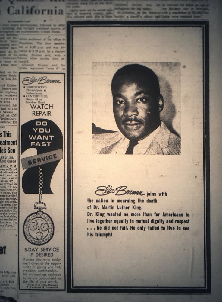 News pages tell MLK assassination story