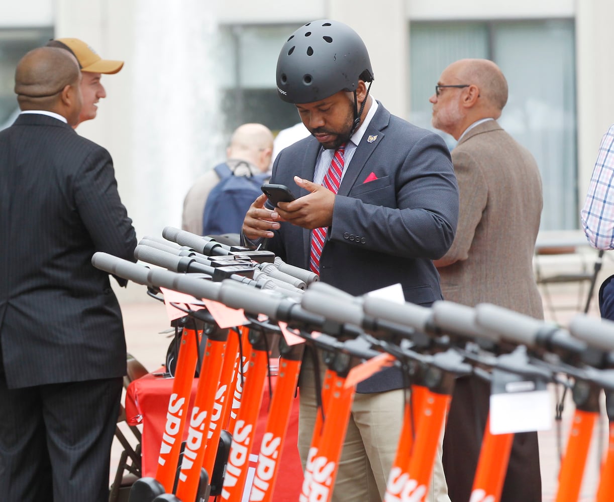 PHOTOS: Scooters hit the streets of downtown Dayton