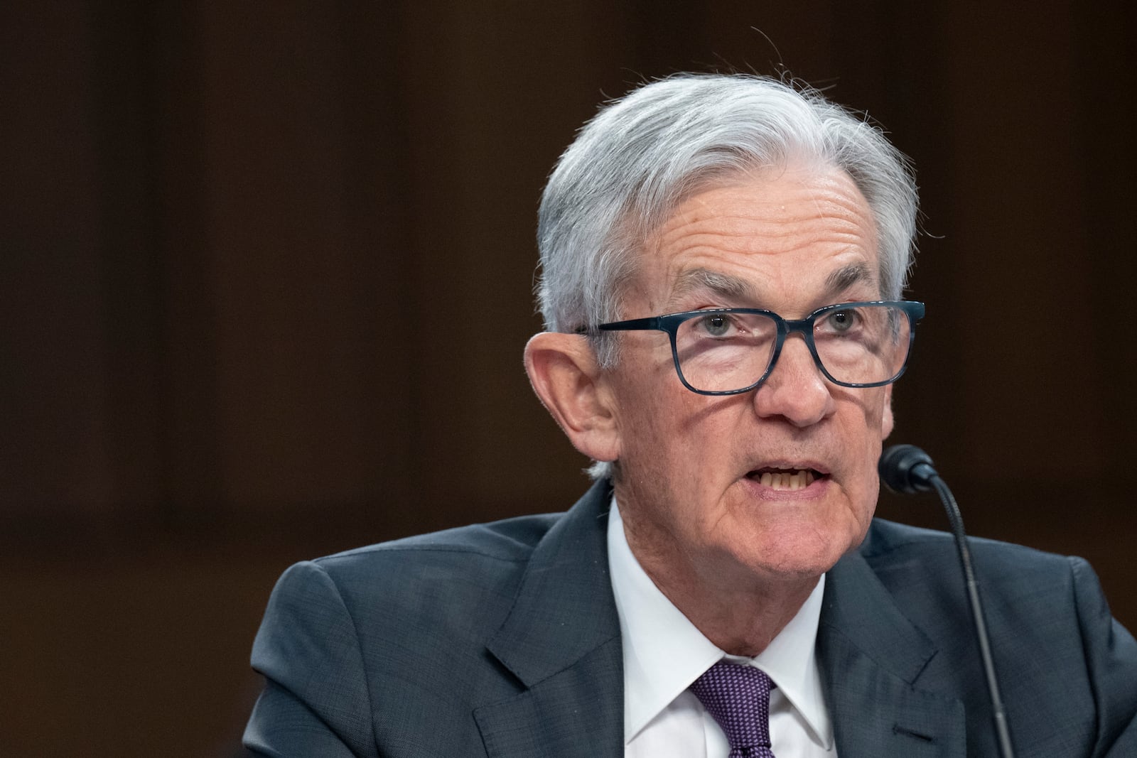 Federal Reserve Chair Jerome Powell speaks to the Senate Banking Committee, Tuesday, Feb. 11, 2025, on Capitol Hill in Washington. (AP Photo/Jacquelyn Martin)