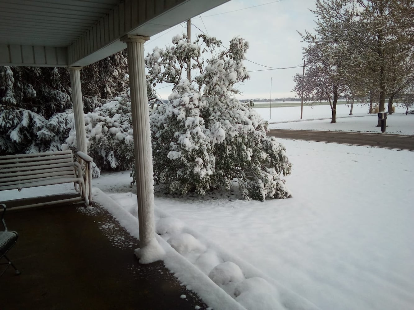 PHOTOS: Snowfall in April in the Miami Valley