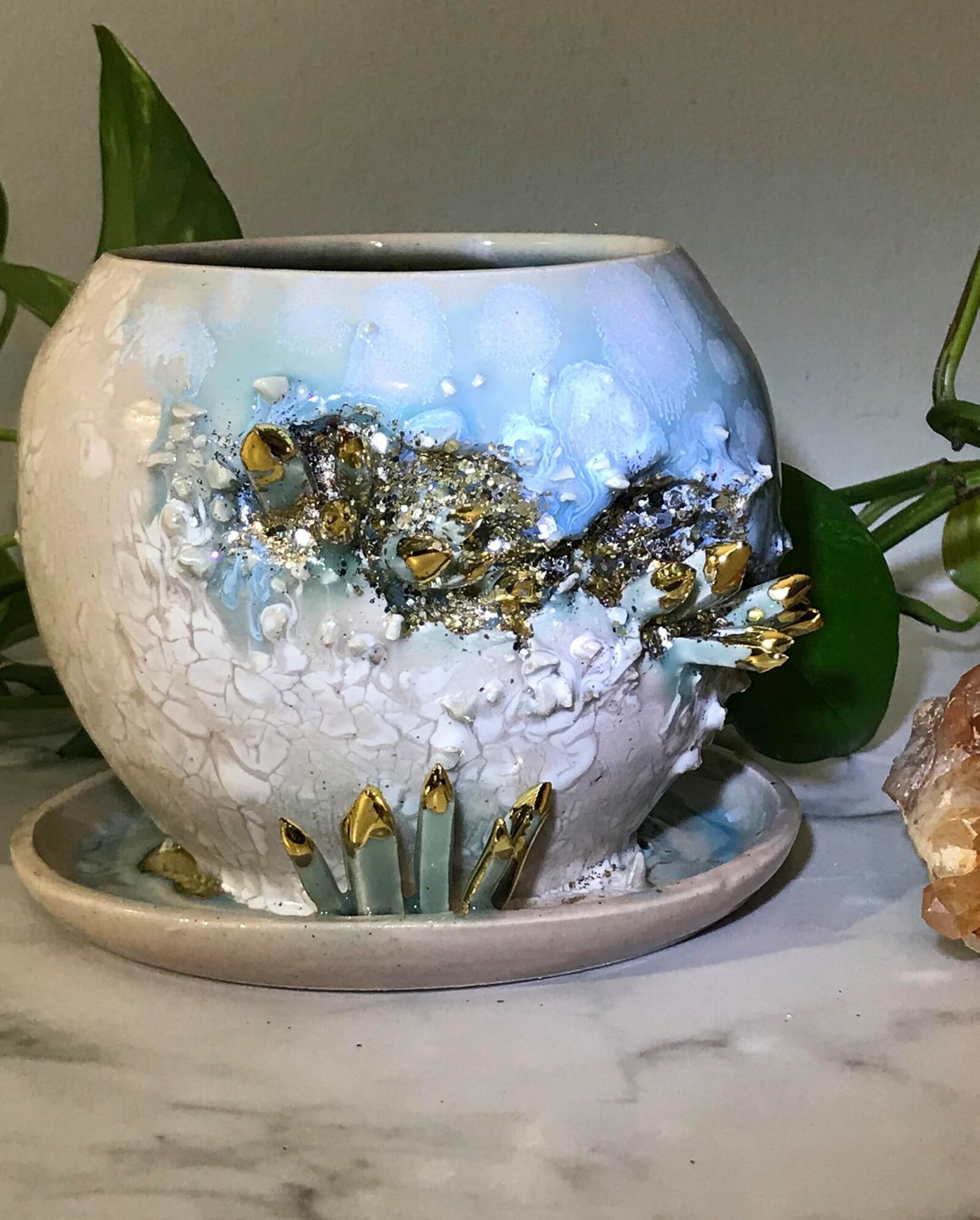 Geode Planter Pot by Simons Says pottery