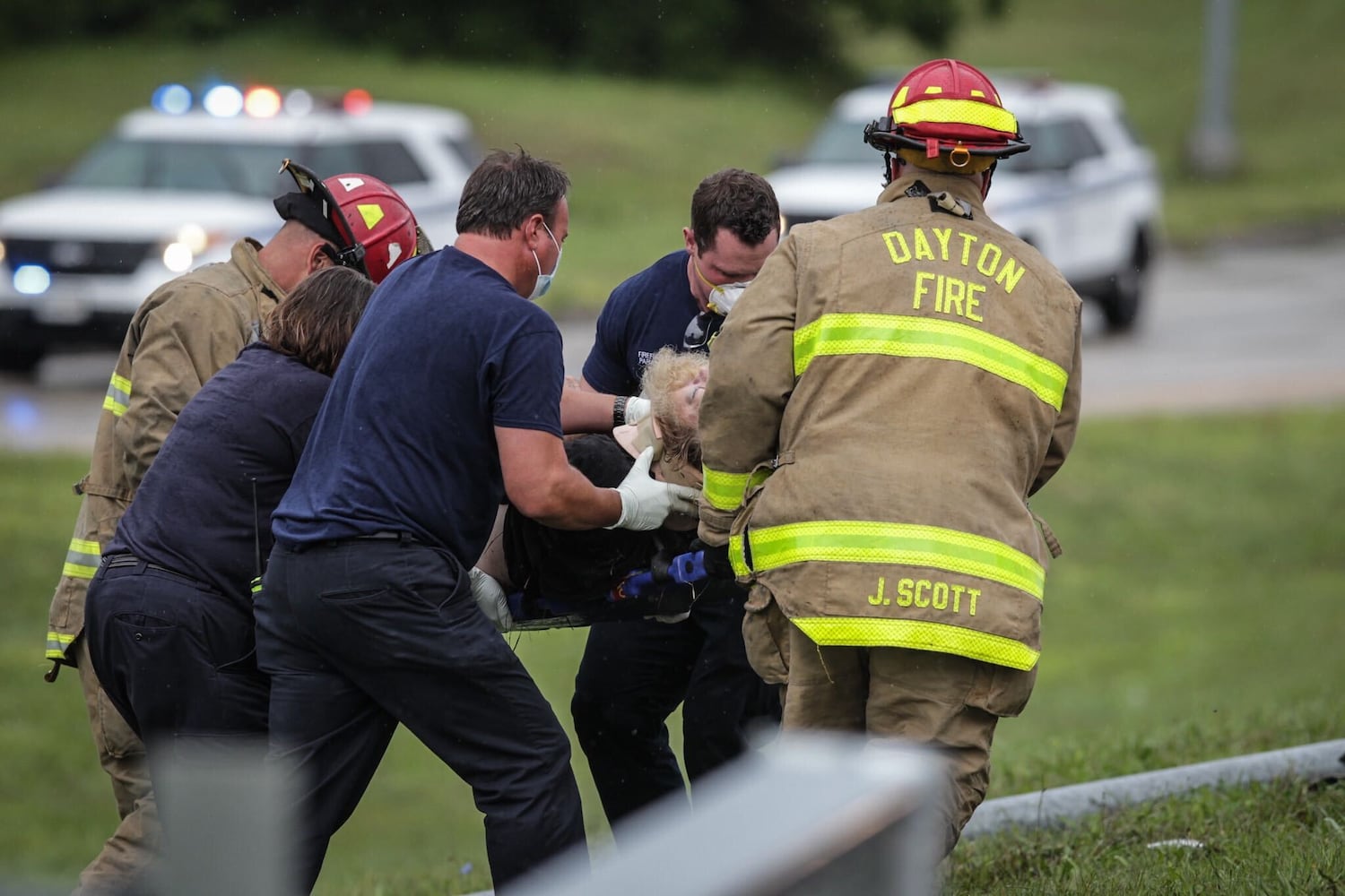 PHOTOS: Rollover crash on U.S. 35