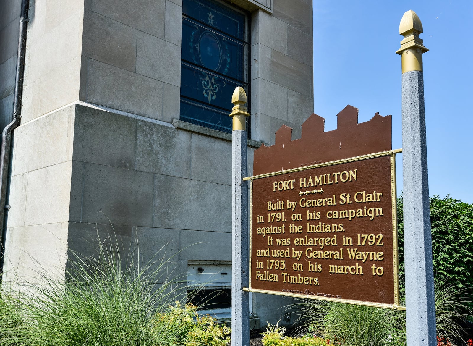 The Butler County Soldiers, Sailors and Pioneers Monument was built by the people of Butler County to honor those who served and who sacrificed their lives in the service of our country.  The monument also celebrates the men and women who first settled Butler County.  The monument is open to the public Thursday, Friday and Saturday from 10 am to 4 pm and Memorial Day, July 4th and Veterans Day. 

The monument is located at One South Monument Avenue in Hamilton at the site Fort Hamilton was located. Construction started in 1902 and the official dedication took place July 4, 1906. 

A 3,500 pound, 14 foot, bronze statue of a Civil War soldier known as "Billy Yank" created by Hamilton sculptor Rudolph Theim stands on top of the monument. NICK GRAHAM/STAFF