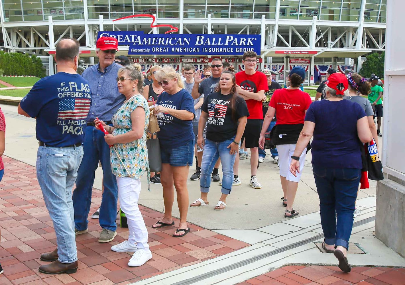 PHOTOS Crowd arrives for President Donald Trump rally in Cincinnati