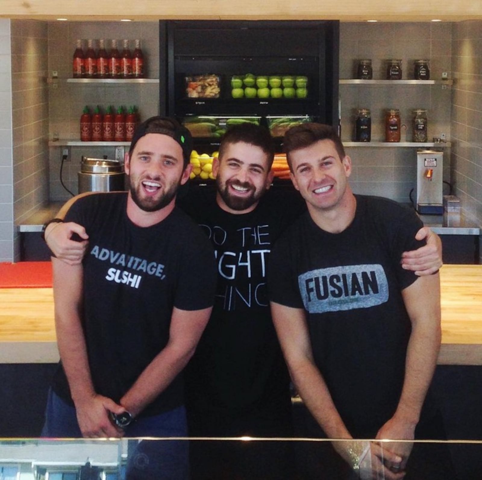 Fusian Sushi co-founders (l-r) Stephan Harman, Zach Weprin and Josh Weprin. Submitted photo