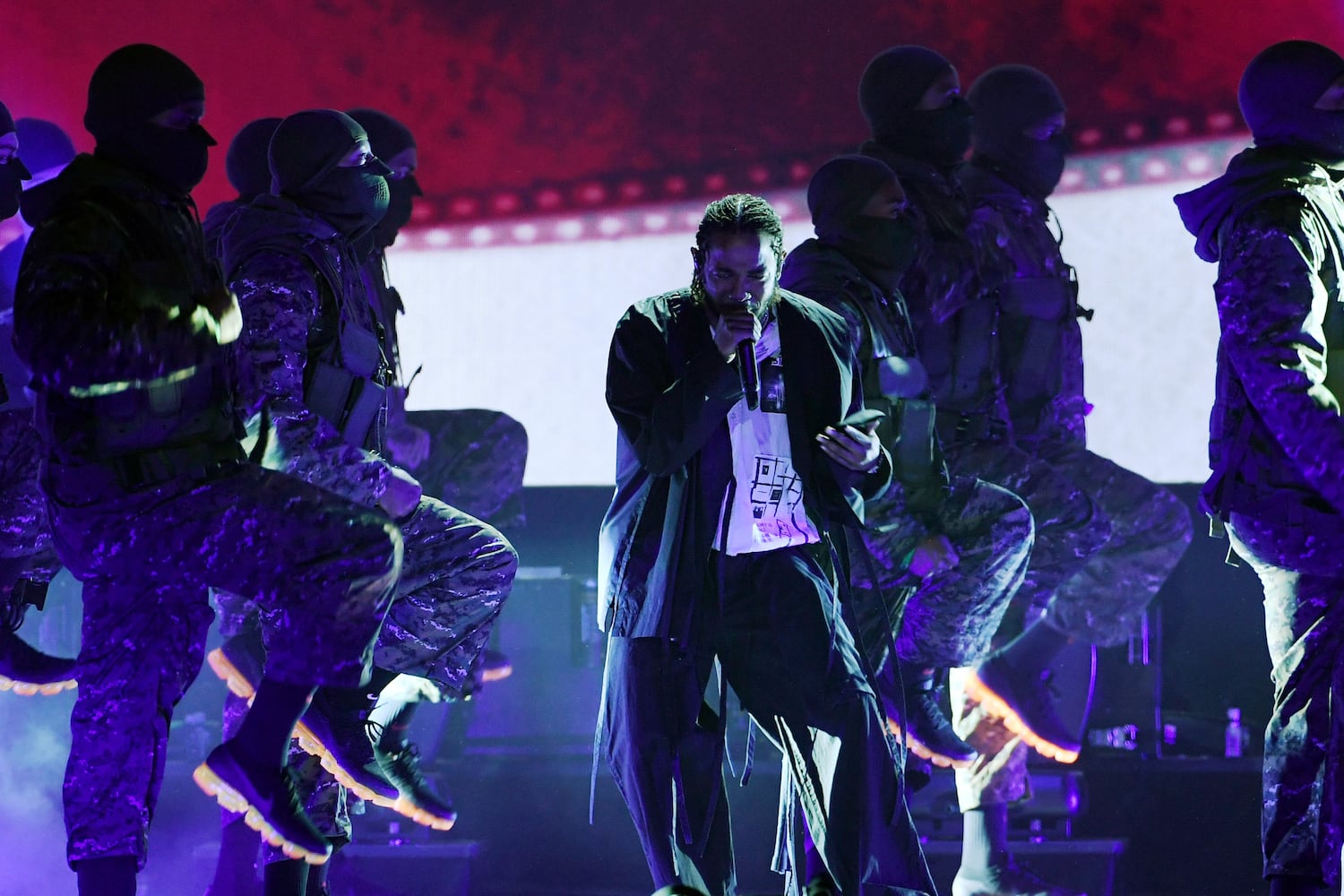 Photos: Kendrick Lamar opens Grammys with The Edge, Bono, Dave Chappelle