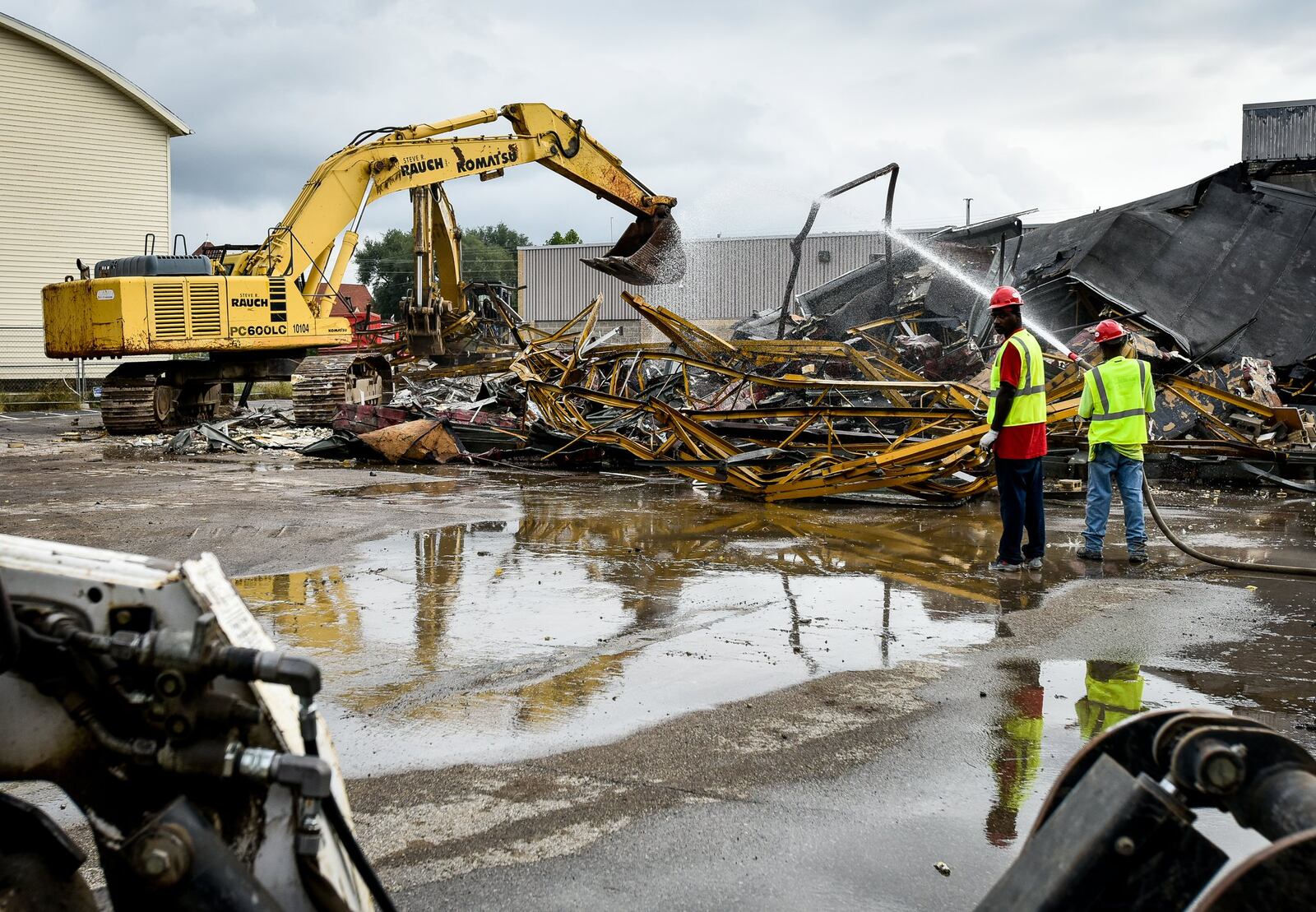 Steve Rauch Inc. of Dayton was the prime contractor for demolition of the old Middletown High School and Vail Middle School on Girard Avenue, which began on Wednesday, Sept. 26, 2018 in Middletown. Green Star Trucking of Trotwood was the subcontractor. NICK GRAHAM/STAFF