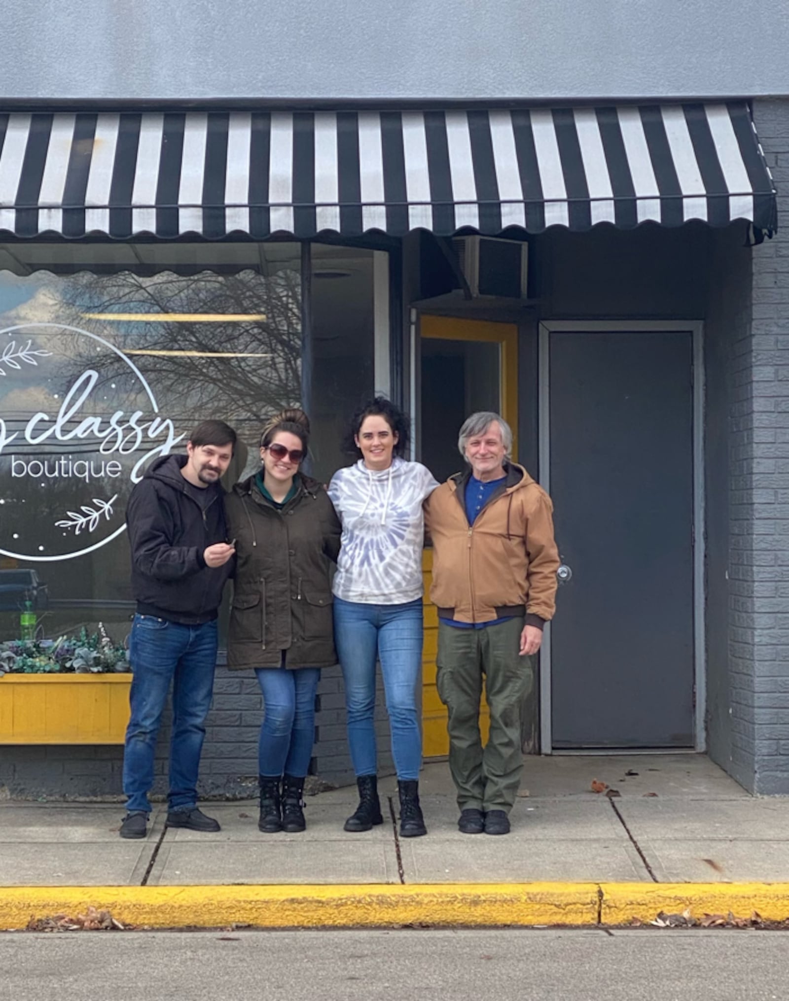 Cafe 19, an Englewood coffee shop that opened in Oct. 2019, is expanding this year with a second location in West Milton. Pictured (left to right) is Dillon Allen, Elizabeth Brunotte, Ginger Gauvey and Dave Brunotte. Not pictured is John Allen.