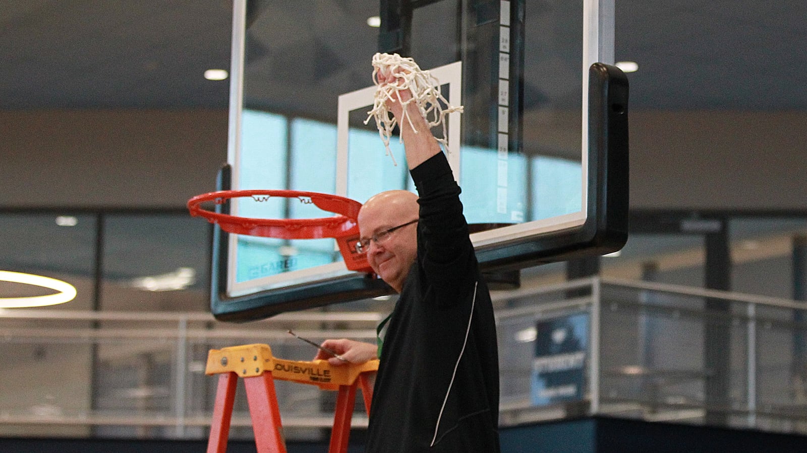 Springboro coach Mike Holweger at girls basketball district finals at Fairborn High School on Feb. 22, 2025