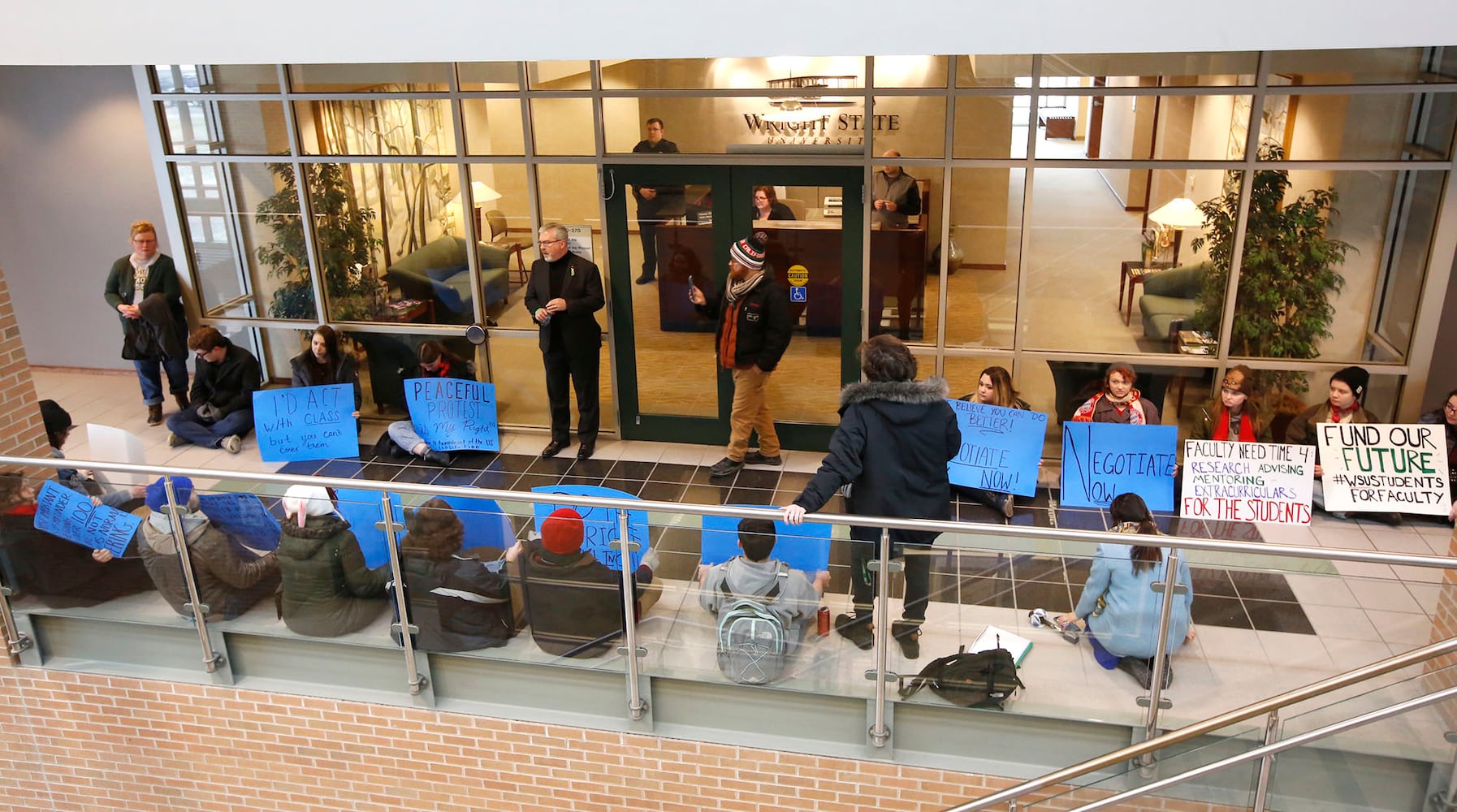 PHOTOS: WSU Faculty strike, President teaches, Students sit-in