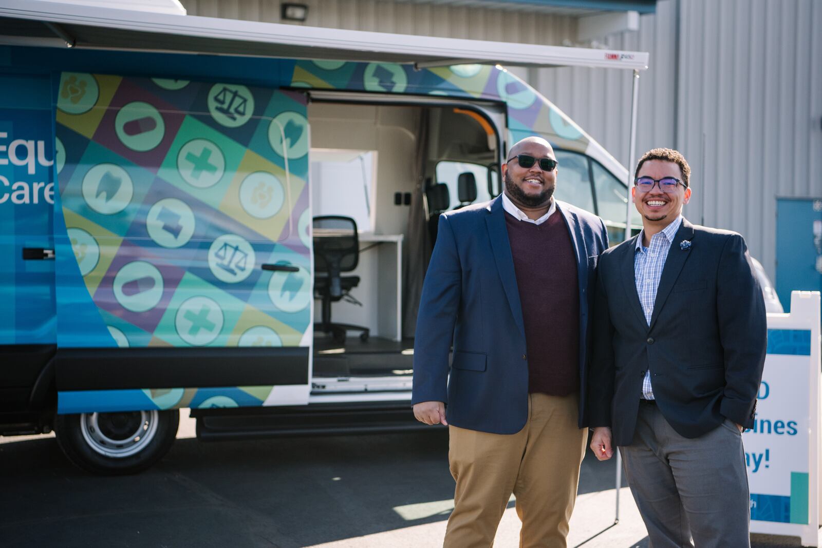 Equitas Health launched a mobile outreach vehicle in Dayton earlier this month. The mobile unit offers HIV and COVID-19 testing. Dwayne Steward, Equitas Health's director of prevention, attended the ribbon cutting, along with Alex Shanks, associate director of prevention. CONTRIBUTED