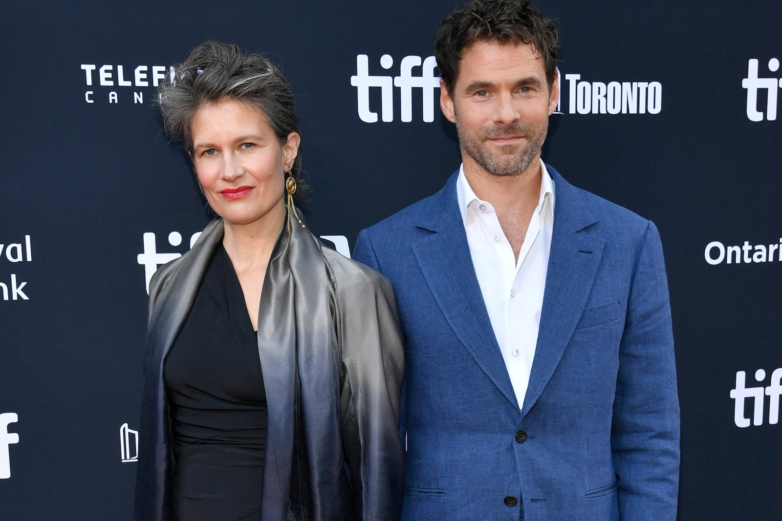 FILE - Camille Dalmais, left, and Clement Ducol appear at the TIFF Tribute Awards during the Toronto International Film Festival in Toronto on Sept. 8, 2024. (Photo by Evan Agostini/Invision/AP, File)