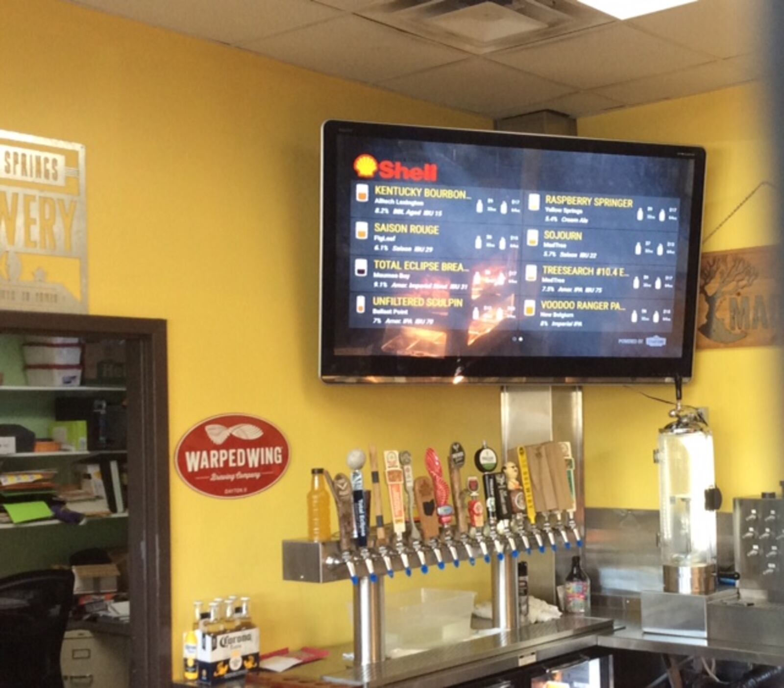 The craft beer growler-refill station at Town & Country Shell on Far Hills Avenue at Stroop Road in Kettering. MARK FISHER/STAFF