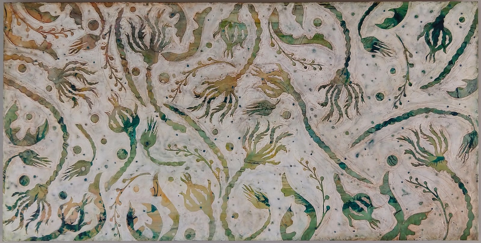 Kate Santucci, "Crinoid Sea," 2020, mixed media. Entry in Dayton's Art in the City contest in 2020.