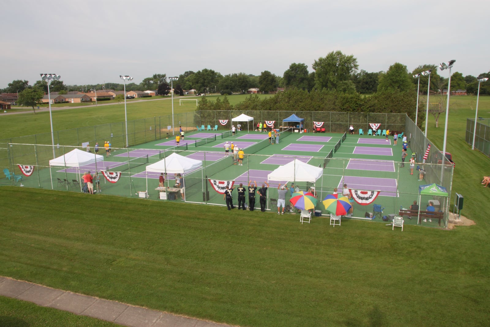 The grand opening event of the Helke Park pickleball courts in August 2017. CONTRIBUTED