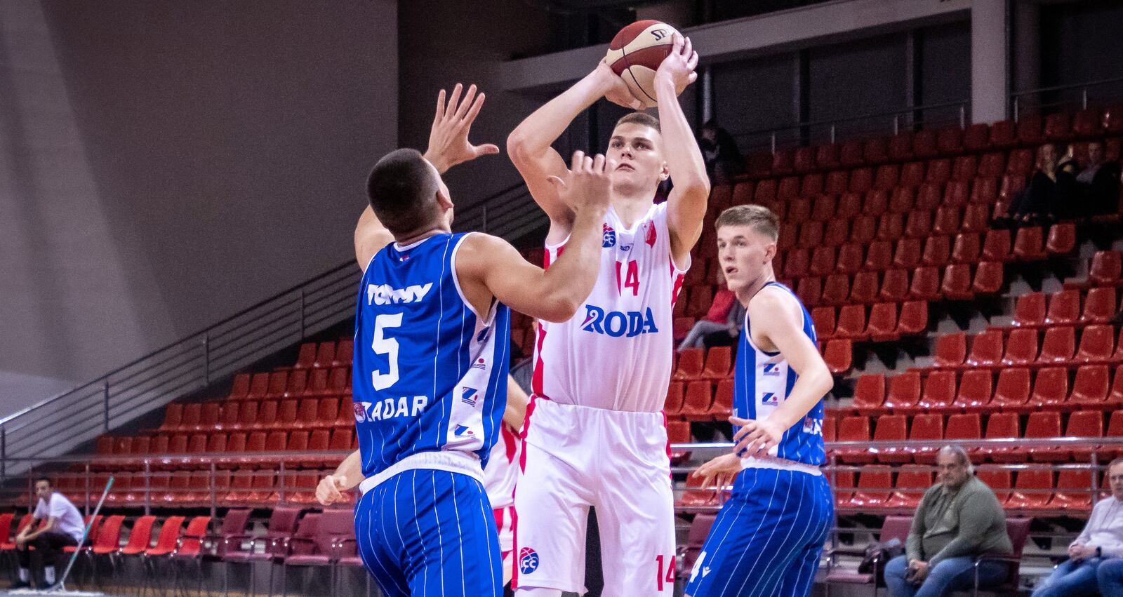 Dayton recruit Vasilije Erceg with Vojvodina U-19 in Serbia. Photo by Nikola Vuruna