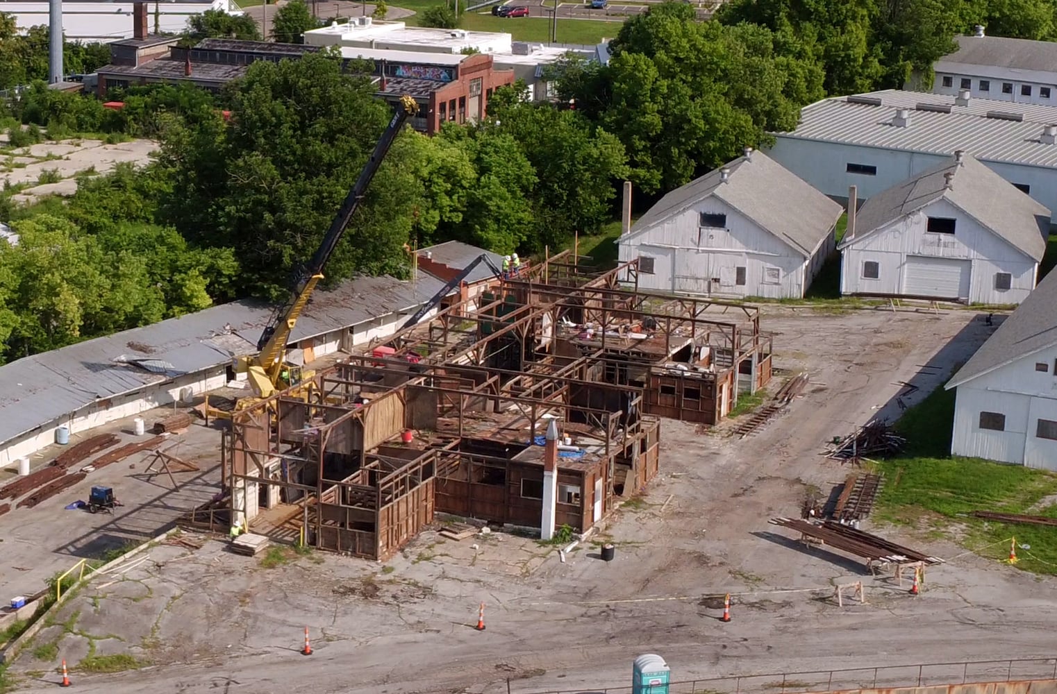 PHOTOS: Buildings demolished at old Montgomery County Fairgrounds