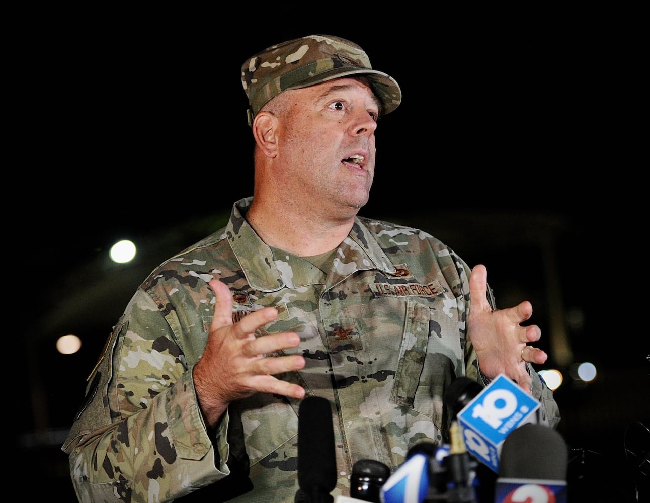 Wright-Patterson Air Force Base commander Col. Patrick Miller gives update on lockdown