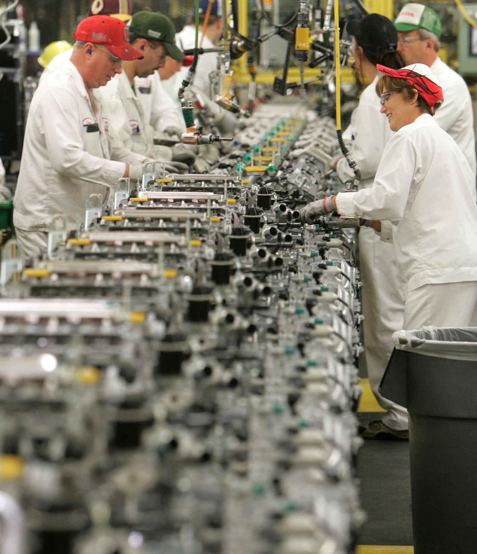 Workers at the Honda Anna, Ohio engine plant. CONTRIBUTED.