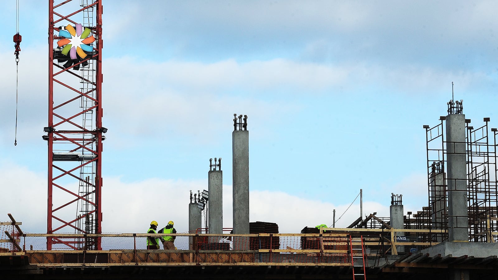 Work continues on the new Mental and Behavioral Health Building at Dayton Children's Hospital. Dayton Children’s opened a mental and behavioral health inpatient unit in July 2019, and those 24 beds almost immediately filled and have remained at or near capacity ever since. The new facility will help meet the increased need for behavioral health services in the region. MARSHALL GORBY\STAFF