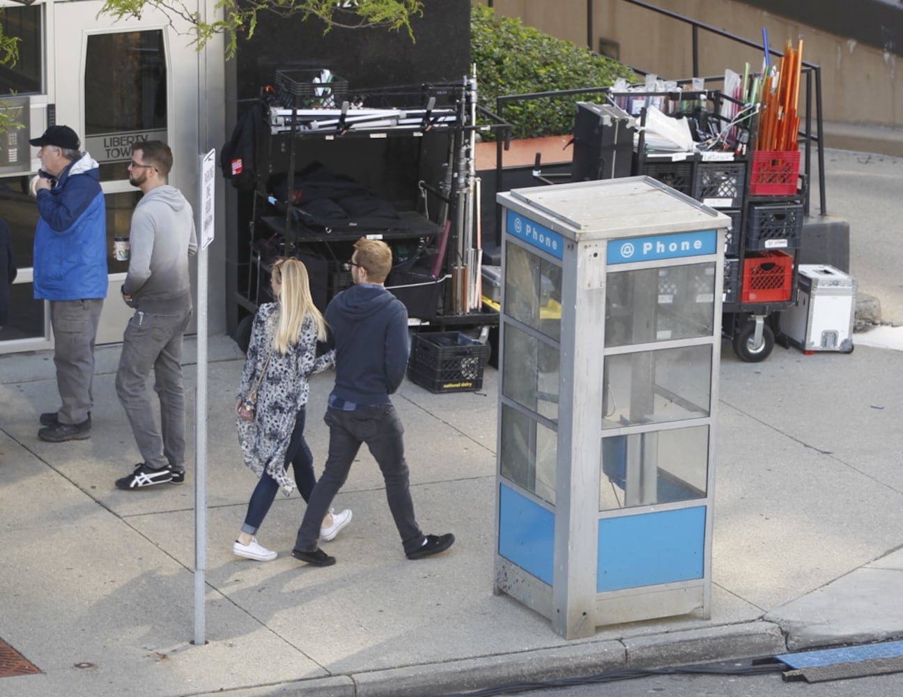 Production of Robert Redford movie in Dayton on May 2, 2017