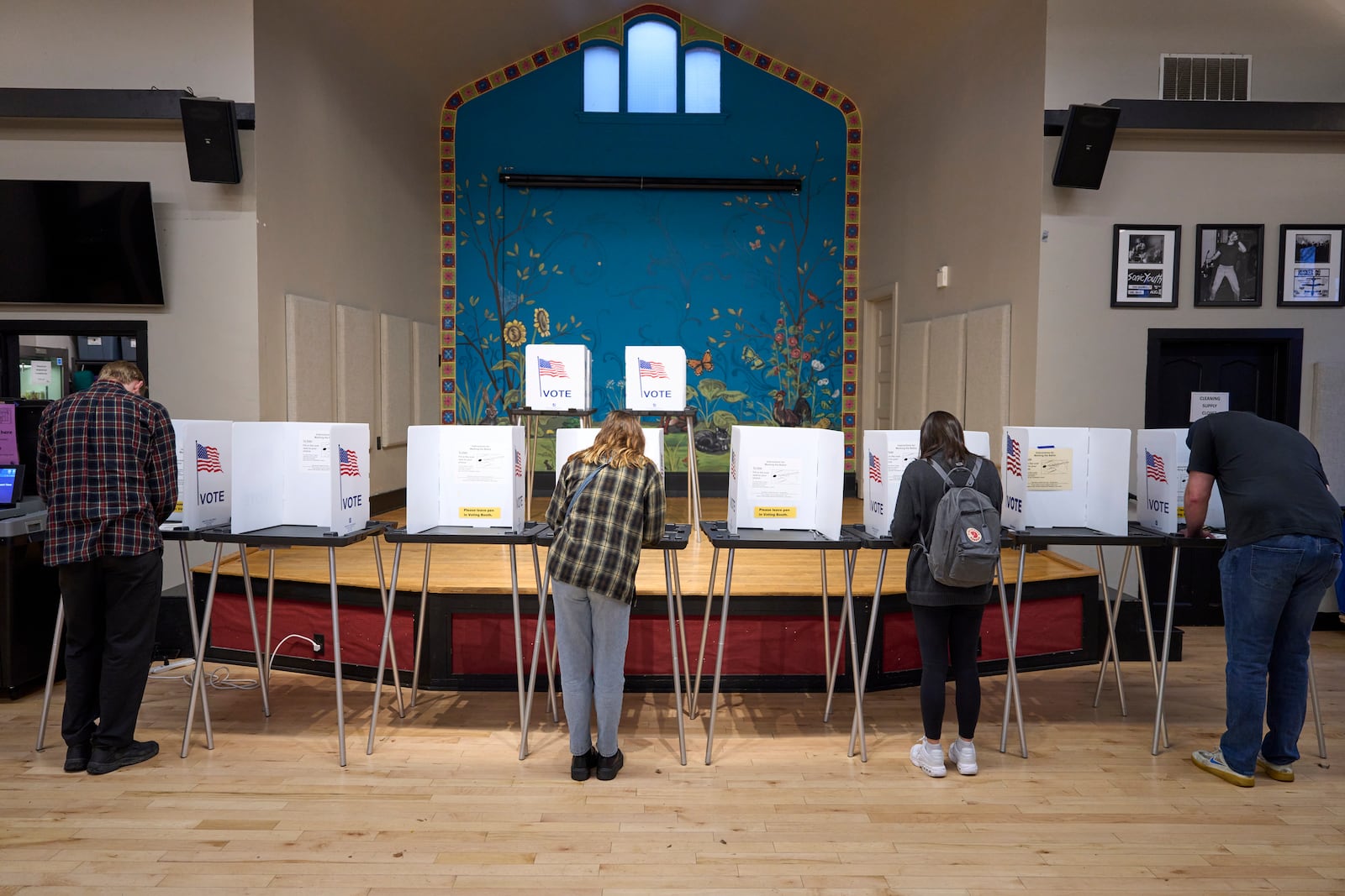 Voters cast their ballots on Election Day, Tuesday, Nov. 5, 2024, in Madison, Wis. (AP Photo/Kayla Wolf)