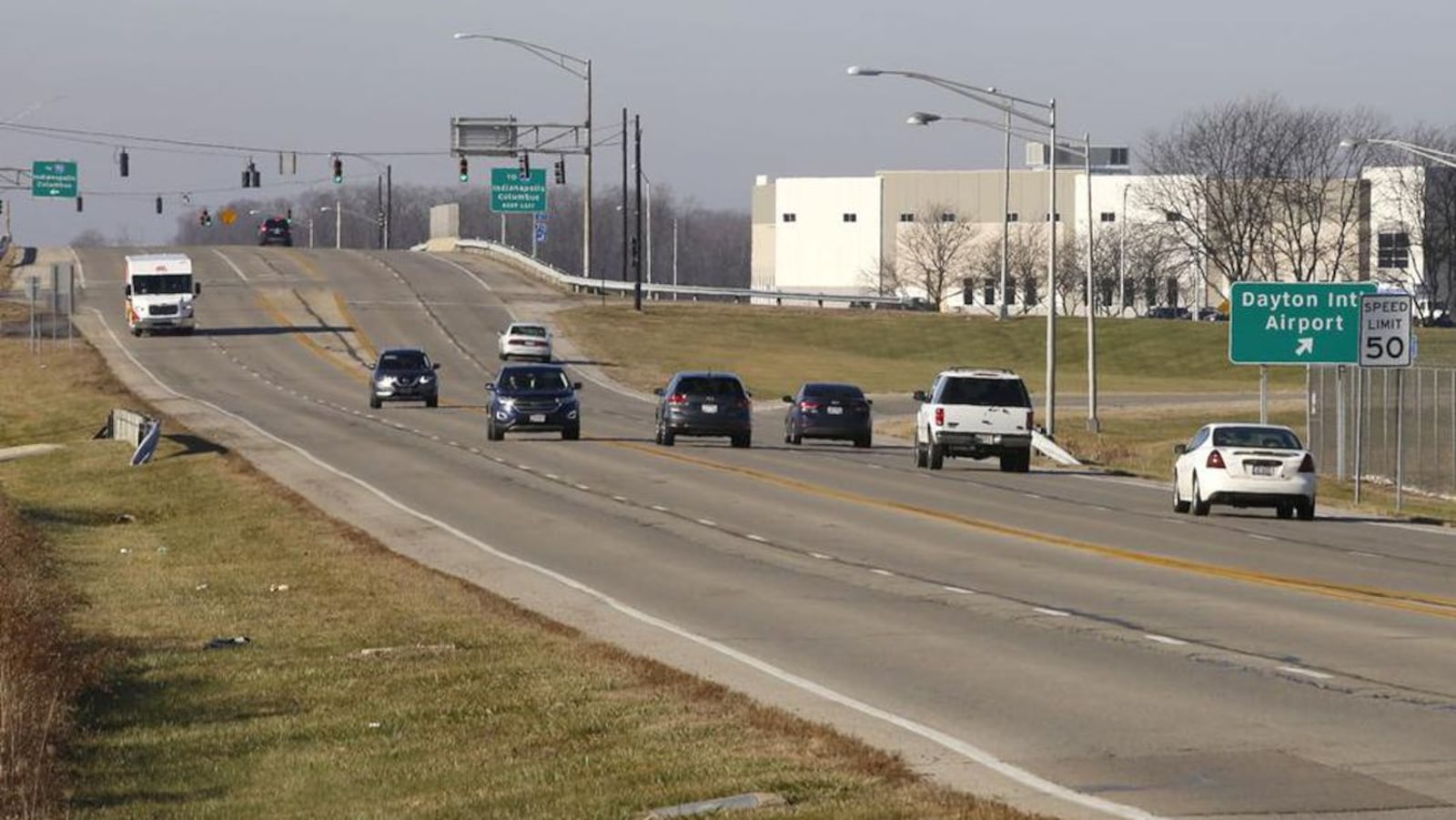 Montgomery County commissioners approved a multi-jurisdictional financing agreement Sept. 1, 2020, to fund the local share of a $12.6 million project that will expand U.S. Route 40 to a five-lane highway and enhance its interchange with Dayton International Airport Access Road. The interchange is a key gateway not only to Dayton International Airport but to a growing cluster of logistics companies. FILE