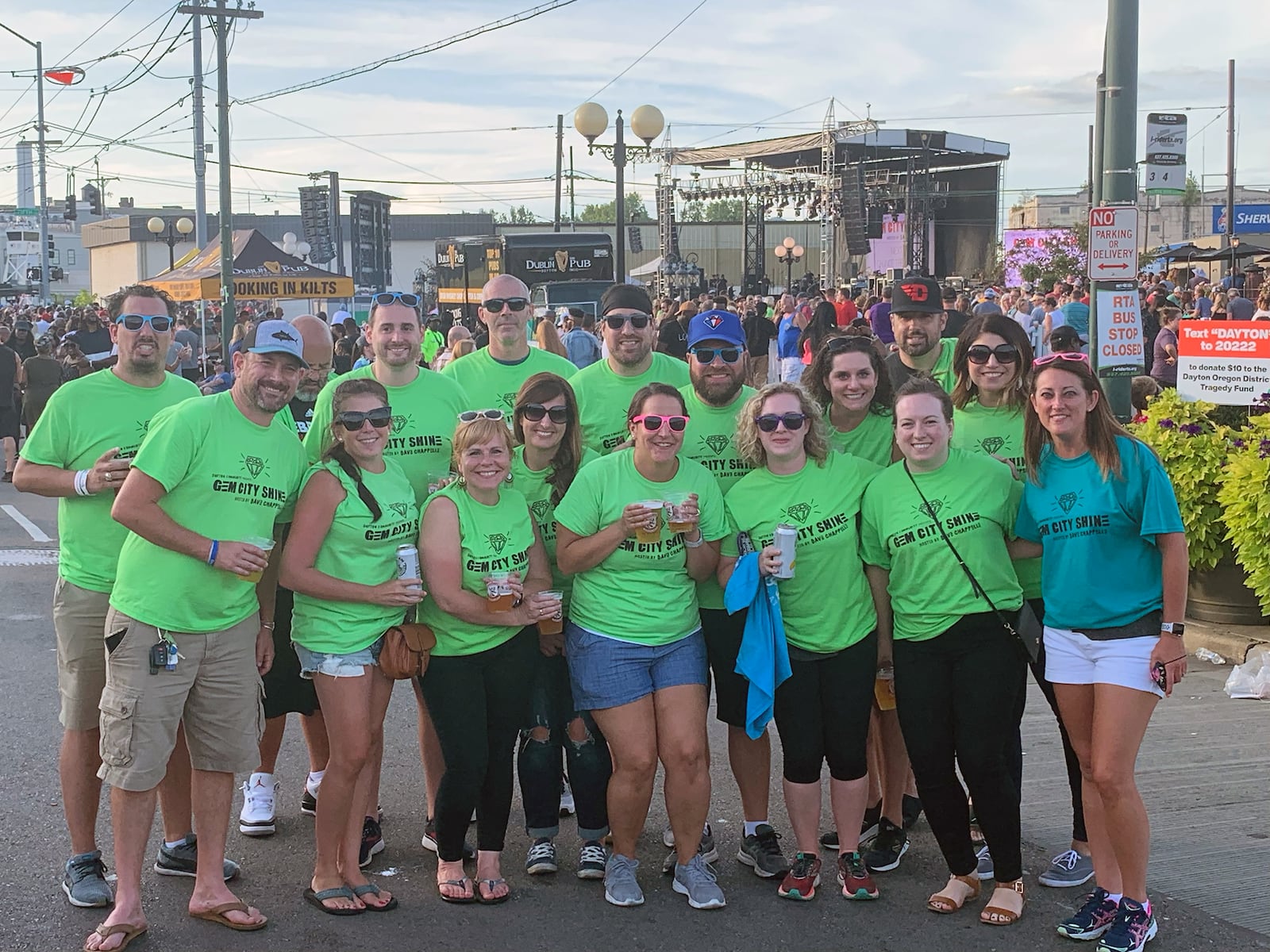 Wagner volunteering with friends at The Gem City Shine event in 2019.
L-R Front row: Aaron Daniels, Jen Cadieux, Gina Smith Gray, Erica Hummel, Amy Nigro, Carrie Latt, Wagner, Courtney Deutsch
Back row: Andy Wendeln, Seth Hummel, Will Latt, Will Hayslett, Mark Lamanna, Jay Nigro, Bri Trappe, Jason Hess, Angela Hess