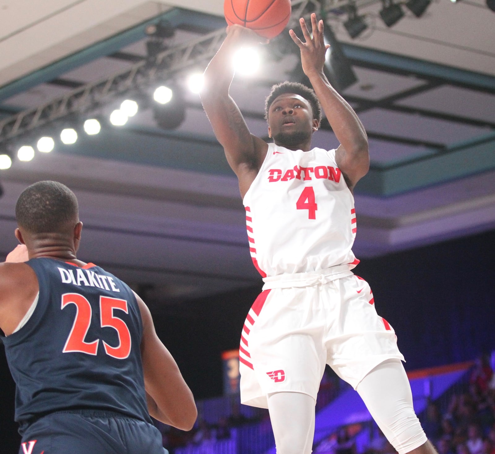 Dayton against Virginia on Thursday, Nov. 22, 2018, at Imperial Gym on Paradise Island, Bahamas.