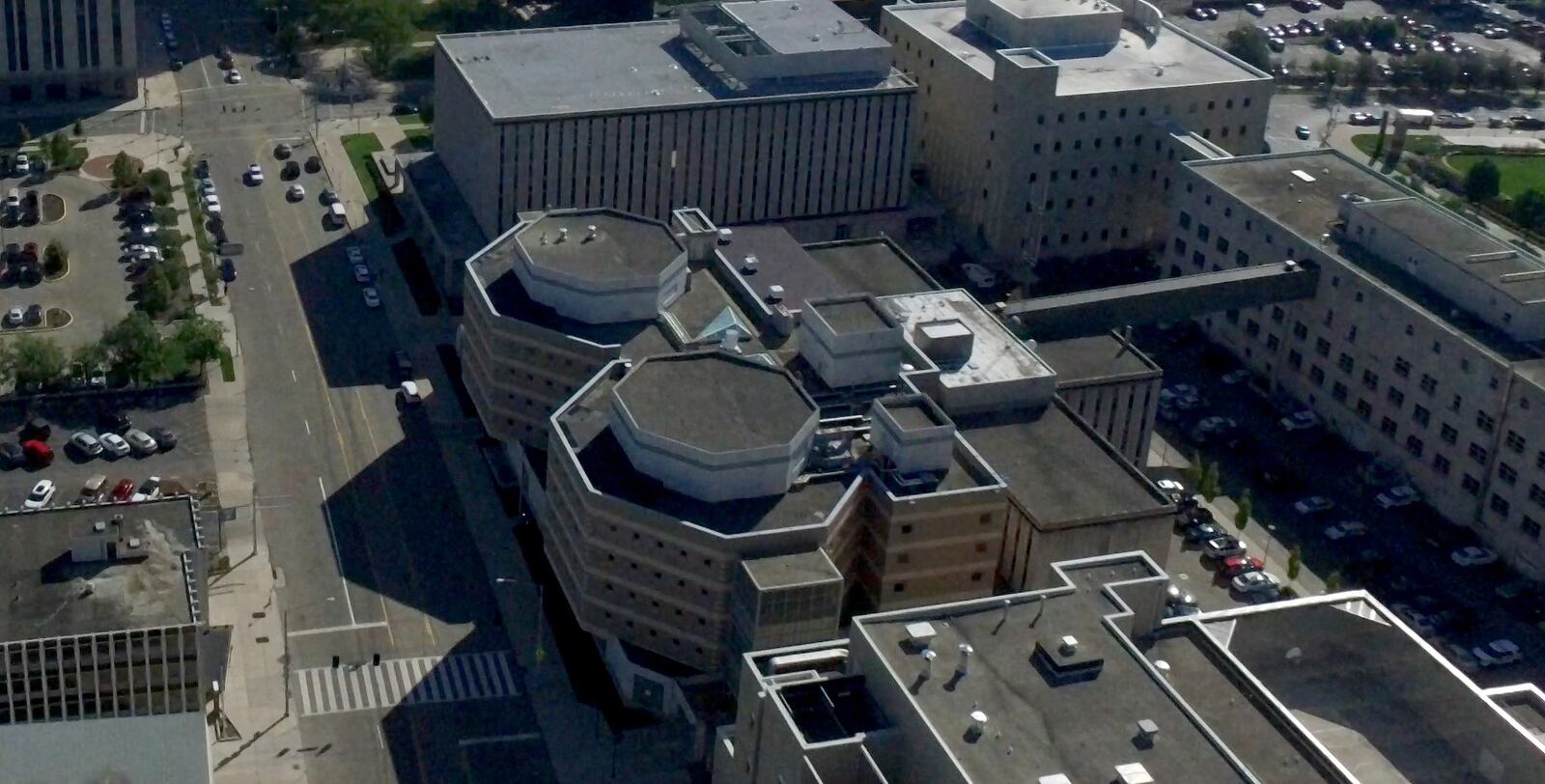 Montgomery County Jail is shown in the center of this photo. TY GREENLEES / STAFF