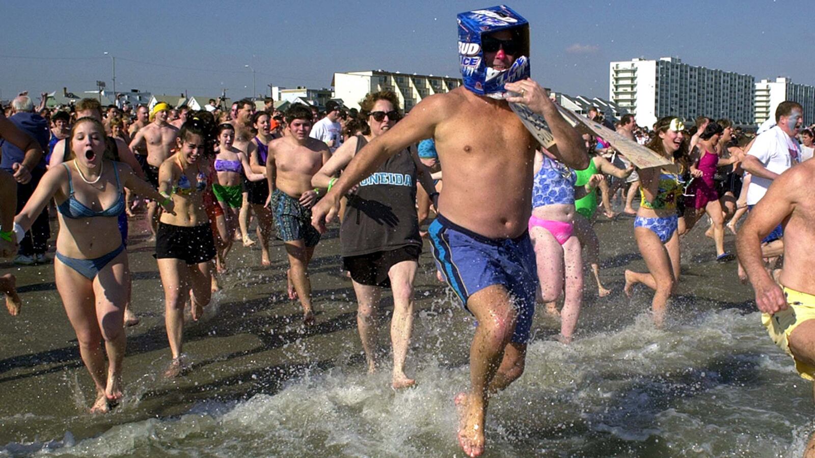 Annual Polar Bear Plunge in Sea Isle City, NJ.(Photo by William Thomas Cain/Getty Images)