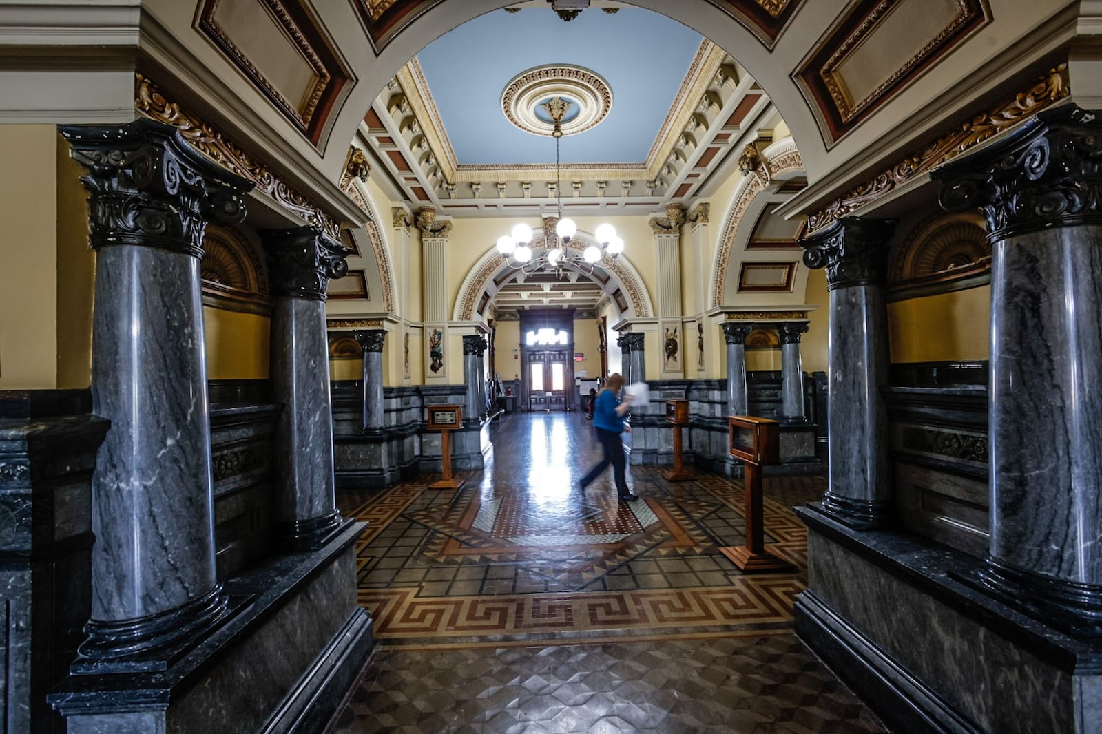 The second and third floors of the Miami County Courthouse are slated for $2.28 million in renovations in the county's capital improvement budget. JIM NOELKER/STAFF