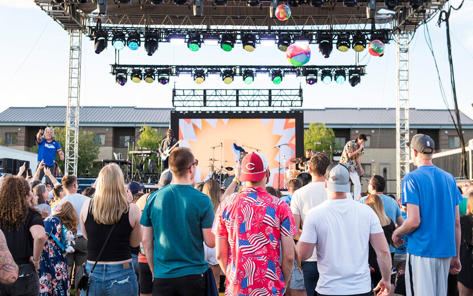 The band 3OH!3 performs at Summer Fest on July 29 at Wright-Patterson Air Force Base. U.S. AIR FORCE PHOTO/JAIMA FOGG