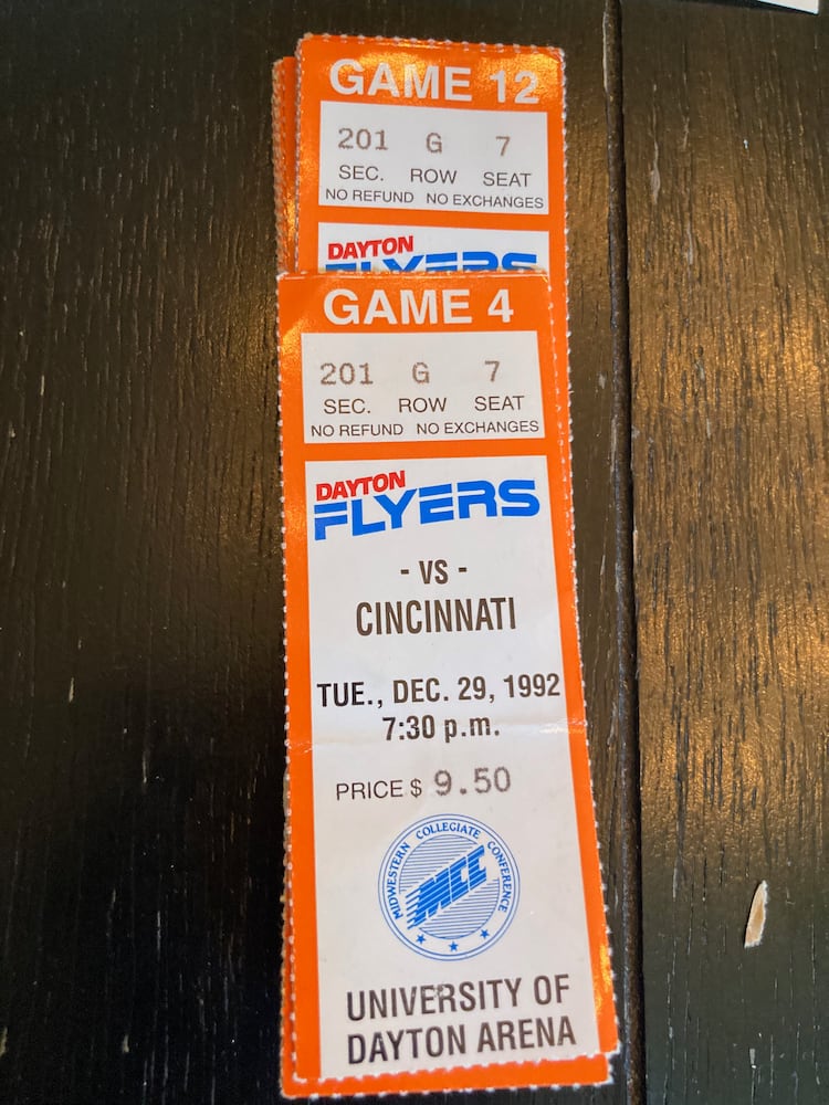 Dayton Flyers ticket stubs