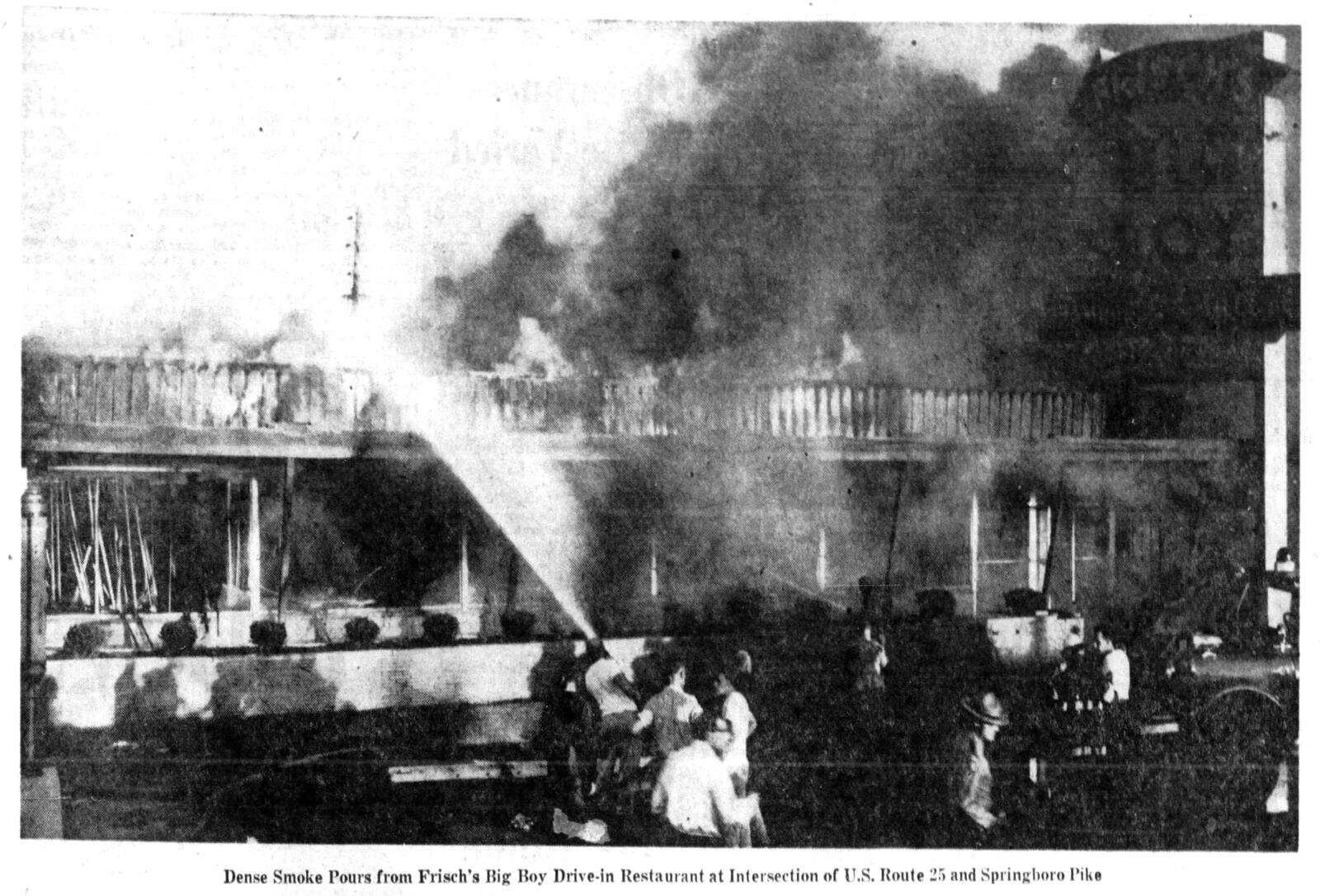 July 3, 1959: Seven hour blaze destroys Frisch's restaurant. DAYTON DAILY NEWS ARCHIVES