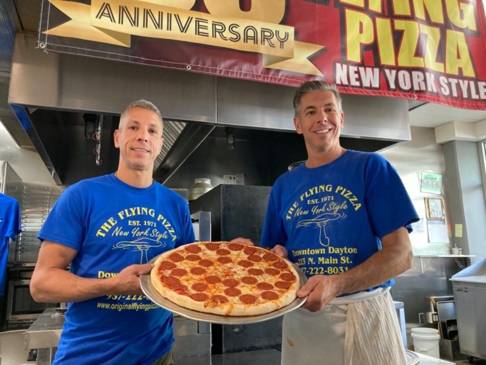 Sons of John Graci, Flying Pizza Founder, Tony and Frank Graci.