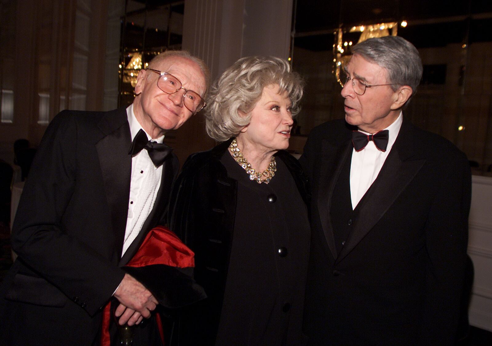 Red Buttons, Phyllis Diller Army Archerd at the Beverly Hilton Hotel as "Variety Salutes Army Archerd's 50th Anniversary" in Beverly Hills, Ca. Friday, April 26, 2002. Photo by Kevin Winter/ImageDirect.