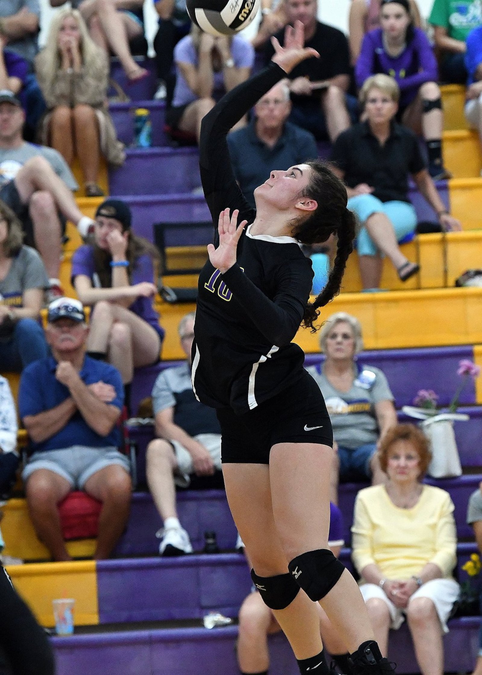 Bellbrook senior Emily Weslow. Eaton snapped Bellbrook’s 35-game SWBL home winning streak on Thursday, Aug. 29, 2019. NICK FALZERANO / CONTRIBUTED