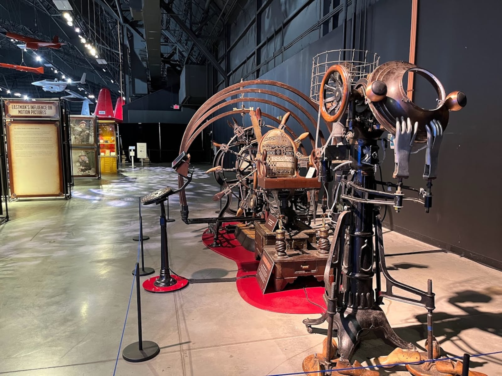 An artist's salute to Jan Matzeliger's automatic shoe-repair machine in the new National Museum of the U.S. Air Force exhibit, Discover Steampunk: A Fantastical Hands-On Adventure. THOMAS GNAU/STAFF