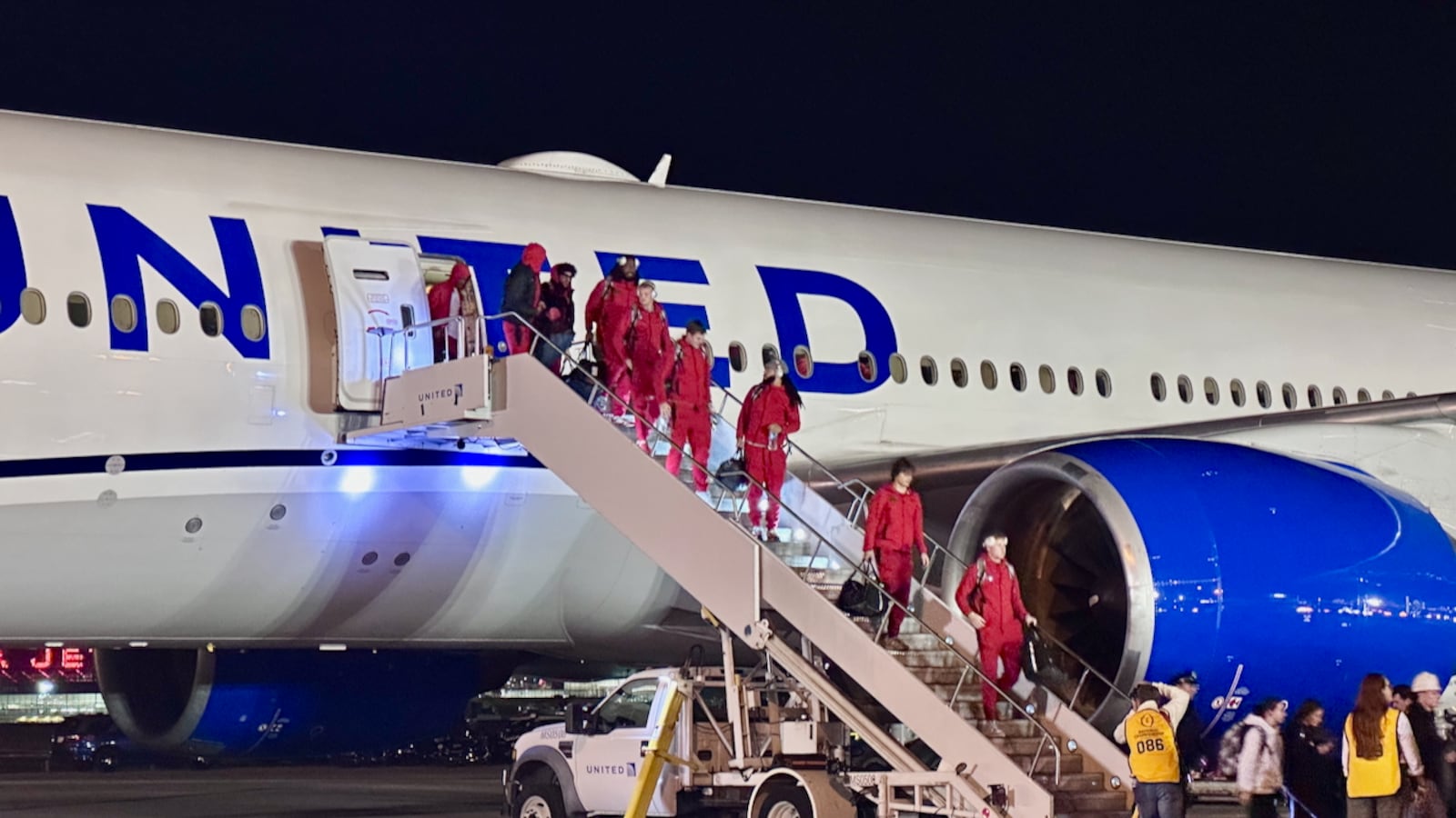 Ohio State football team arrives in Atlanta on Jan. 17, 2025 (Marcus Hartman/STAFF)