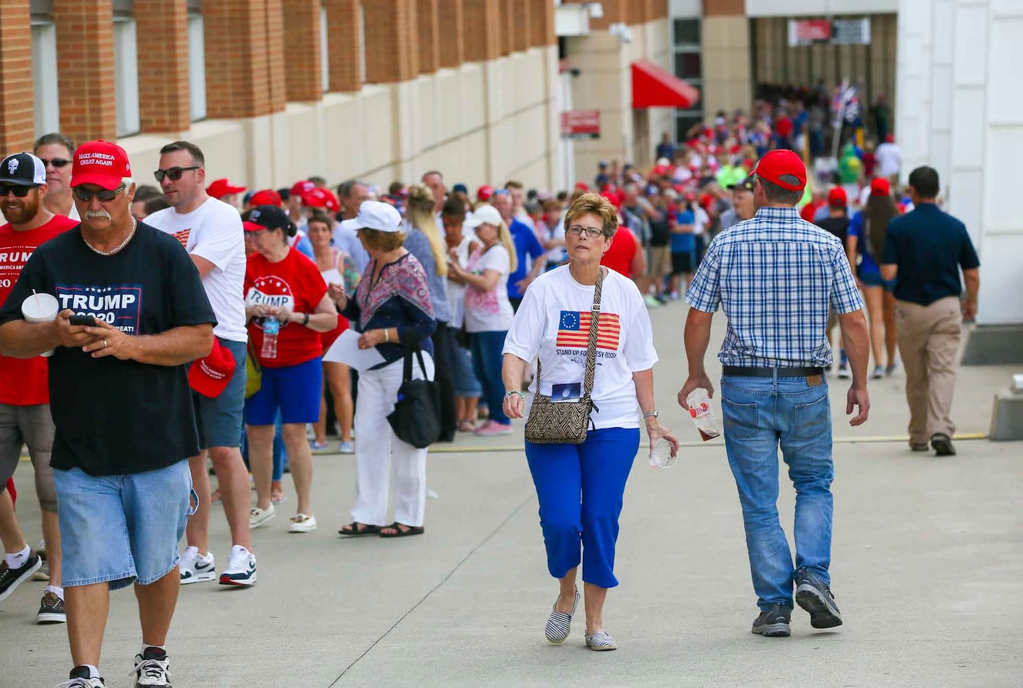 PHOTOS Crowd arrives for President Donald Trump rally in Cincinnati